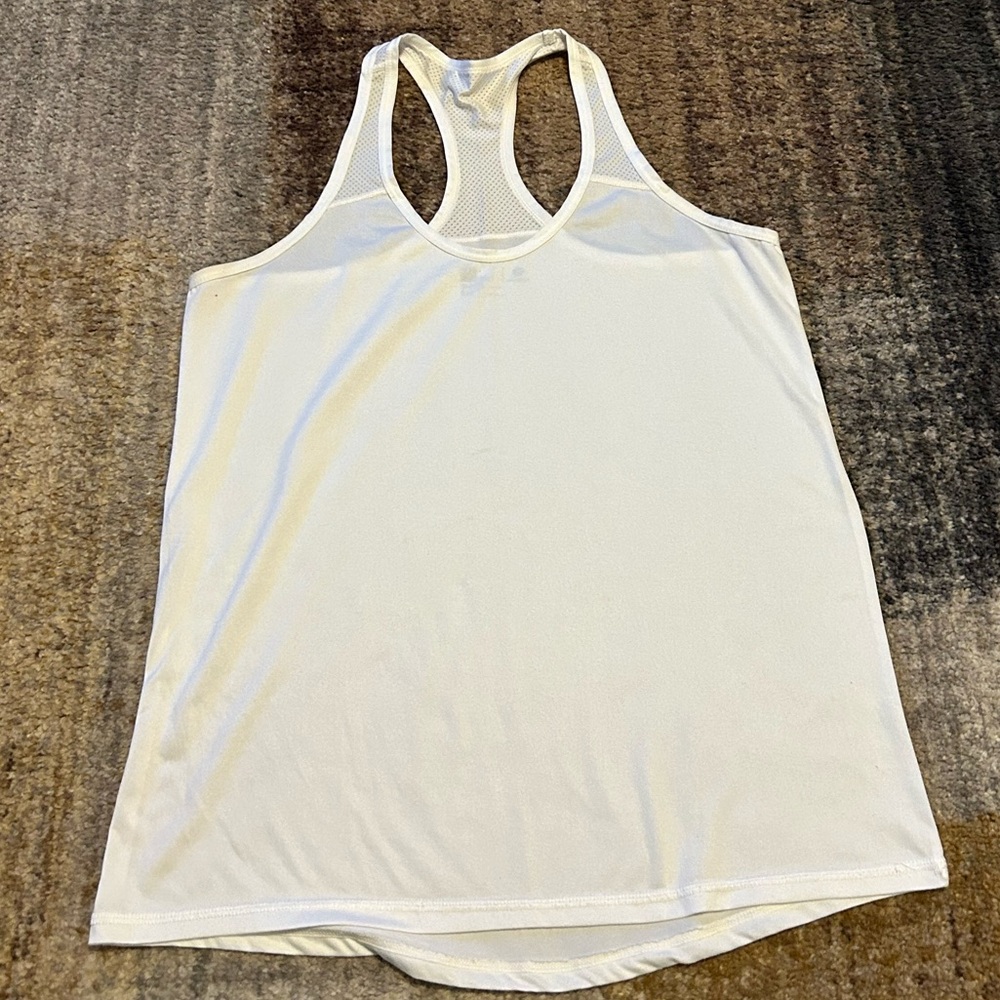 White Racerback Tank